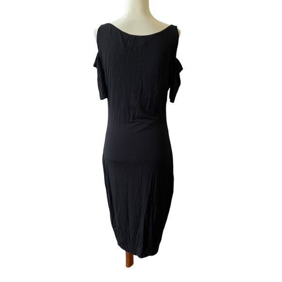 BAILEY 44 DRESS M JERSEY KNIT COLD SHOULDER PULL ON KNEE LENGTH COCKTAIL PARTY - Picture 4 of 12